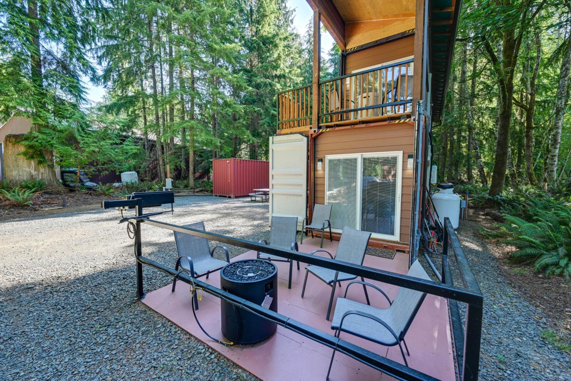 Unique Container Studio With Deck And Fire Pit! Buckley Exterior photo
